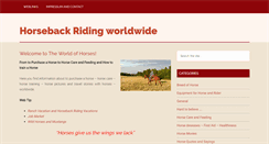 Desktop Screenshot of horsebackridingworldwide.com