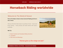 Tablet Screenshot of horsebackridingworldwide.com